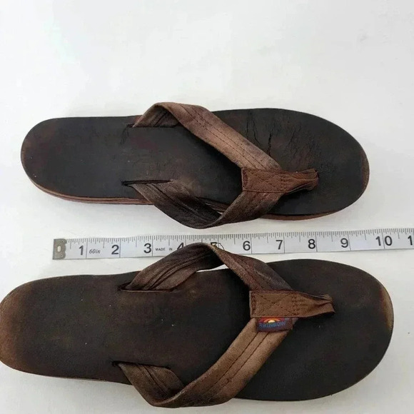 Rainbow Leather Flip Flop Sandals - Picture 7 of 7